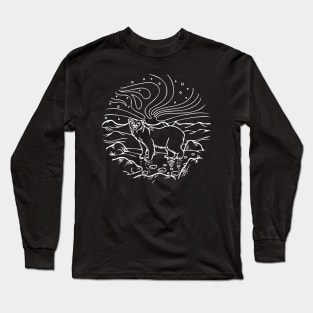 Northern Light in White Long Sleeve T-Shirt